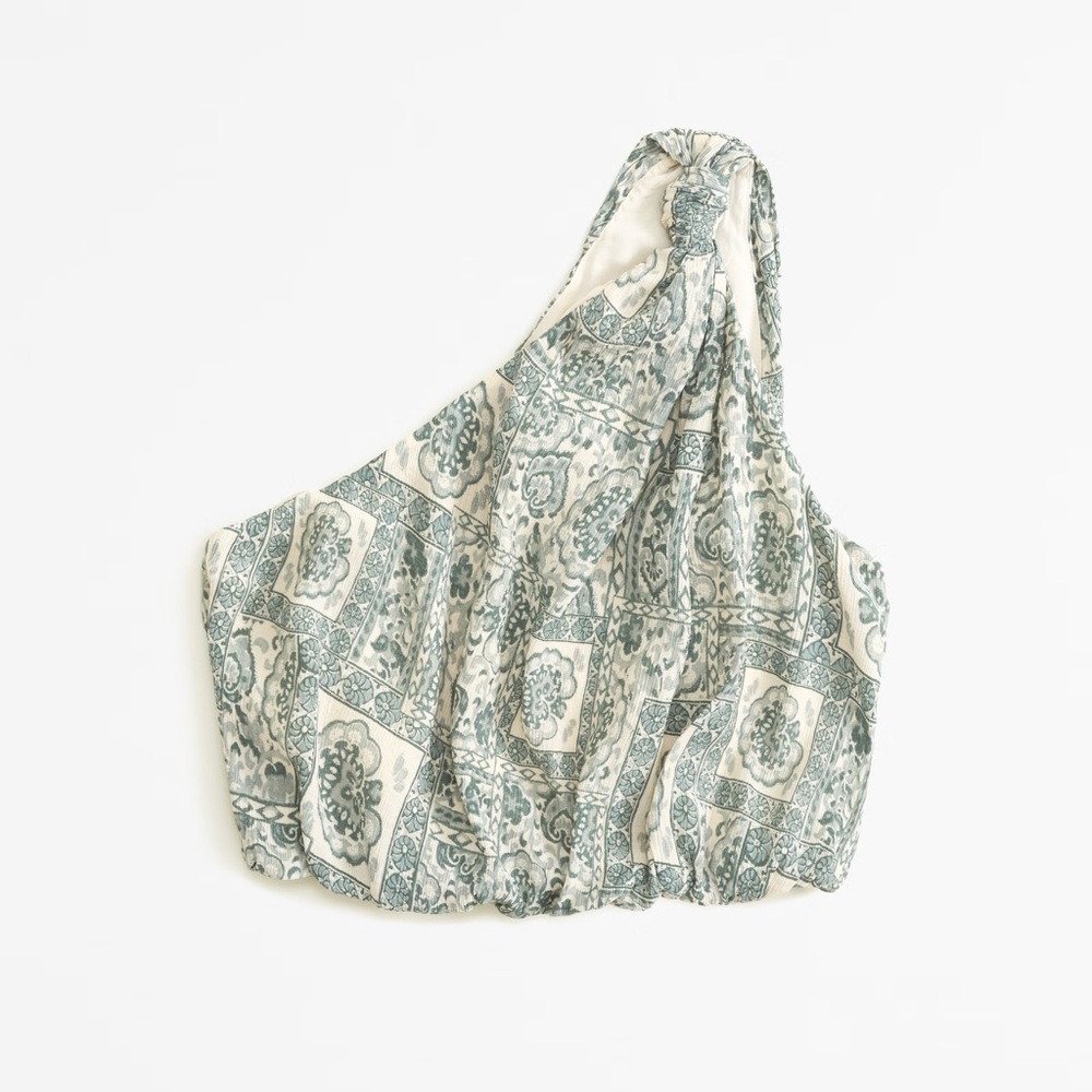 Abercrombie & Fitch Green Patterned Women's Tank Top